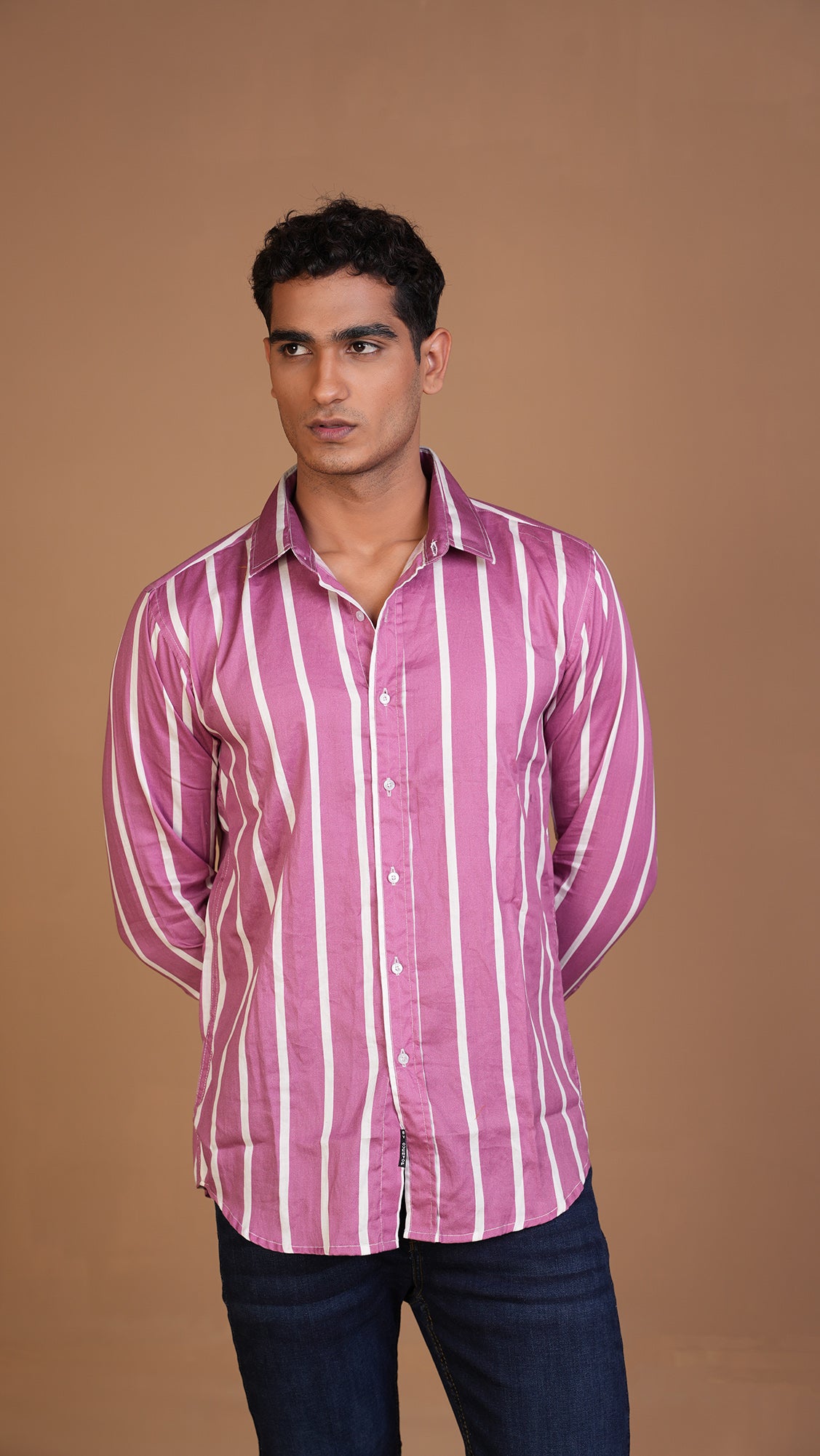 REGULAR FIT COTTON STRIPED SHIRT