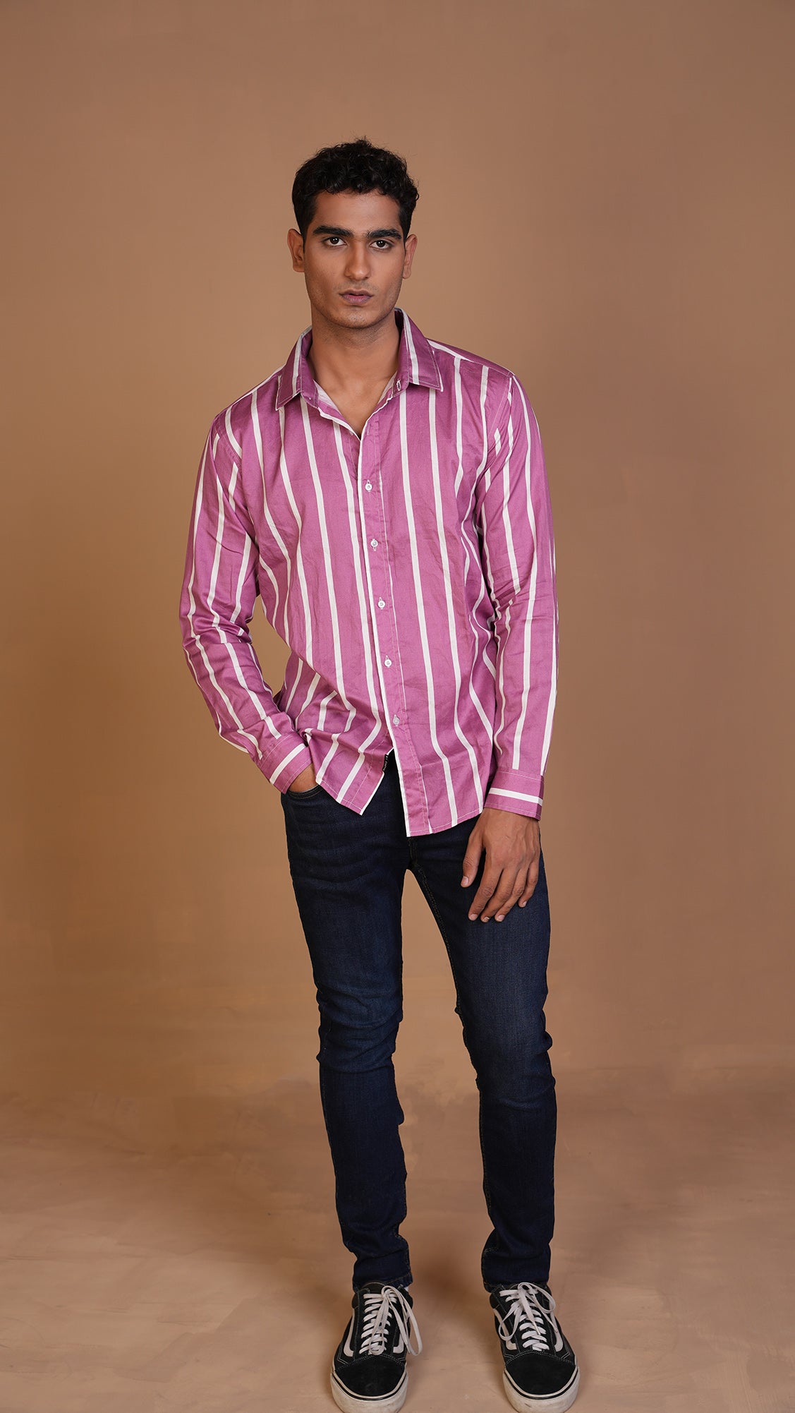 REGULAR FIT COTTON STRIPED SHIRT