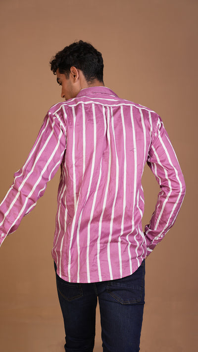 REGULAR FIT COTTON STRIPED SHIRT