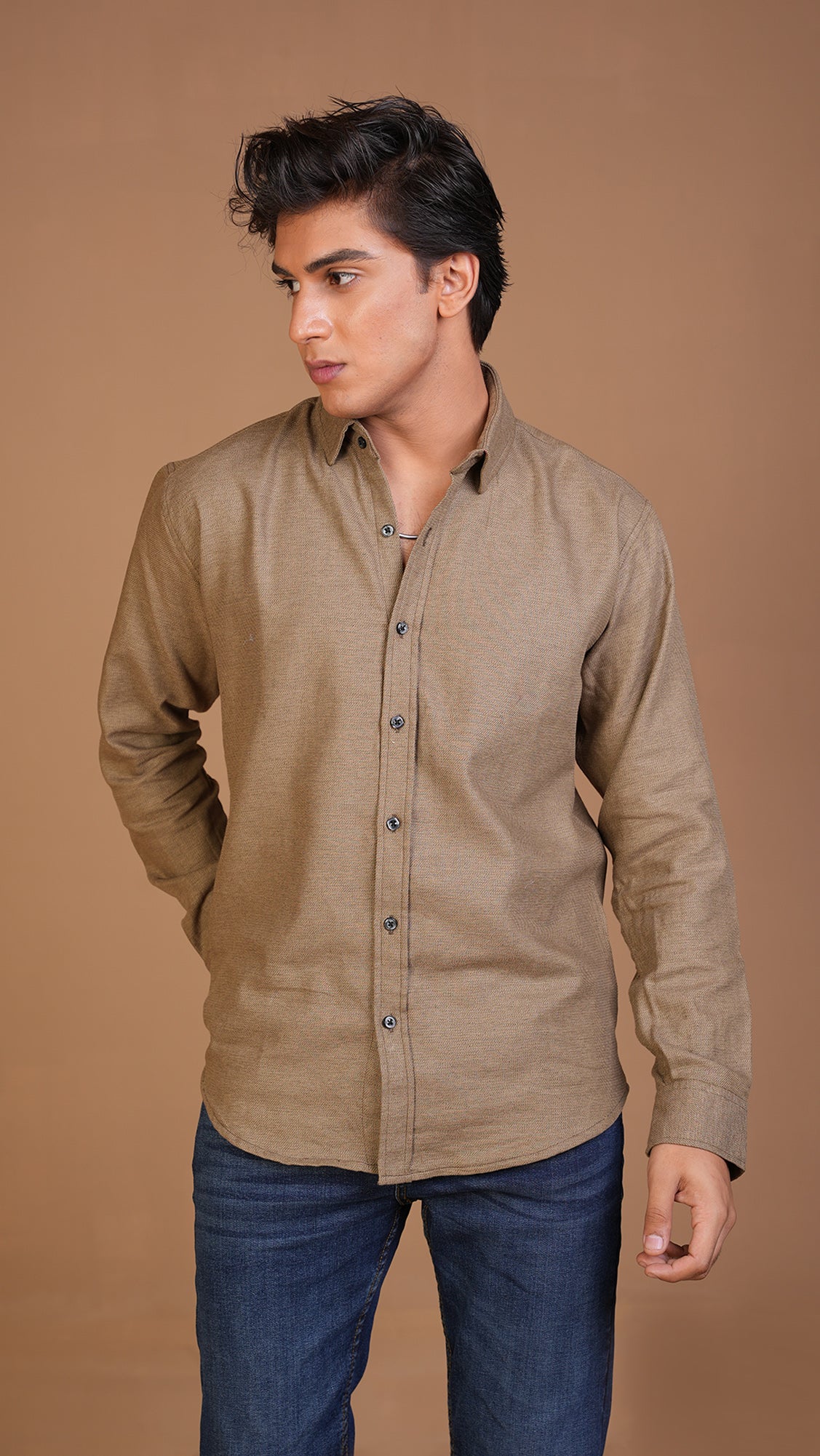 BEIGE BASIC SHIRT