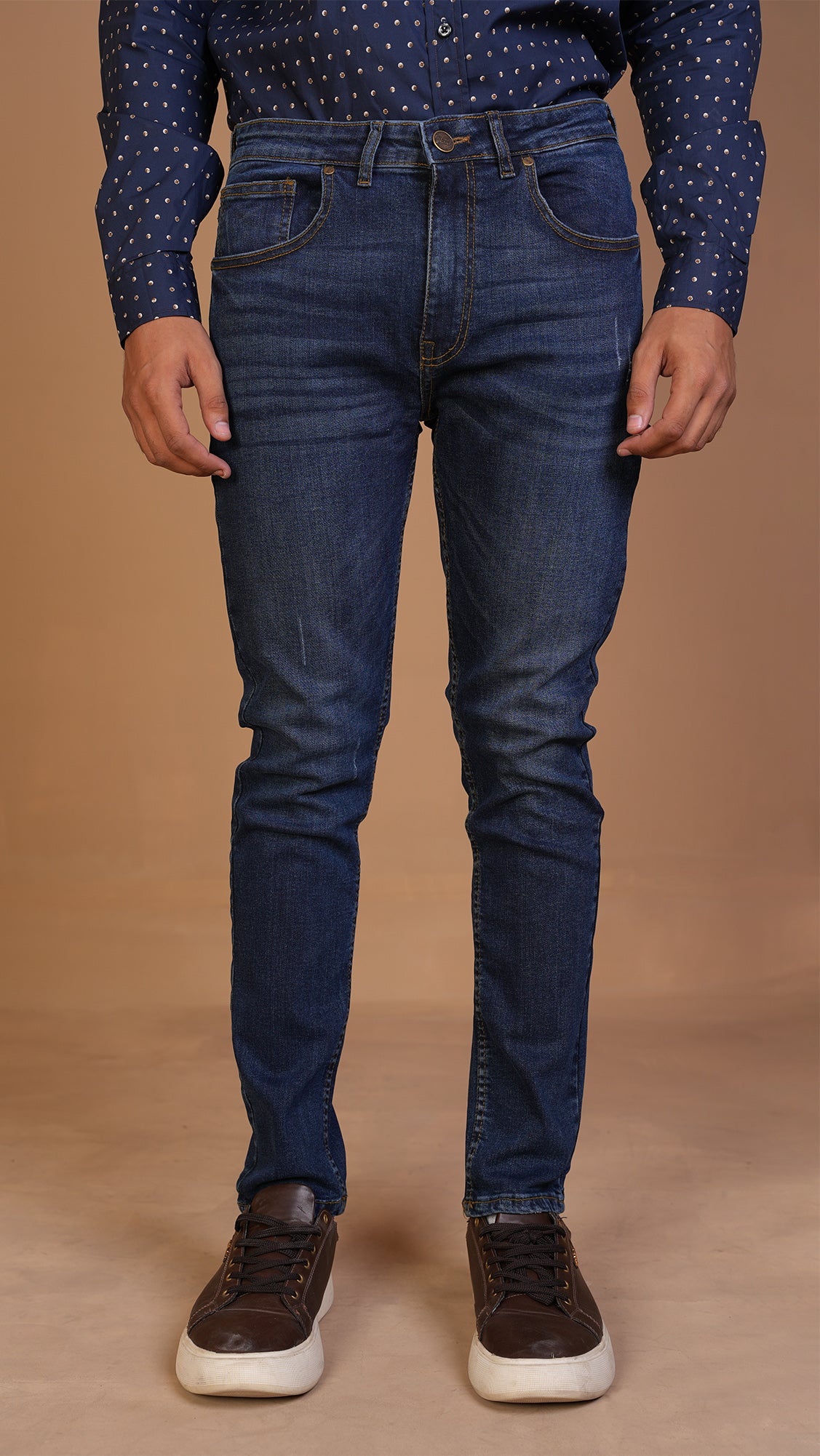 Men's Navy Blue Slim Fit Jeans