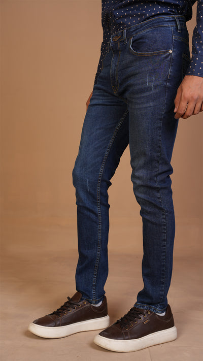 Men's Navy Blue Slim Fit Jeans