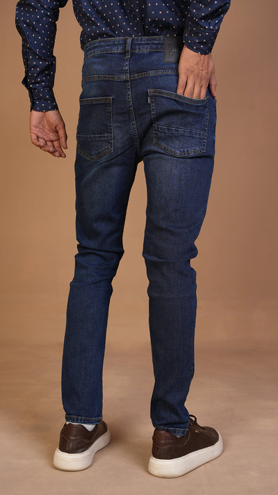 Men's Navy Blue Slim Fit Jeans