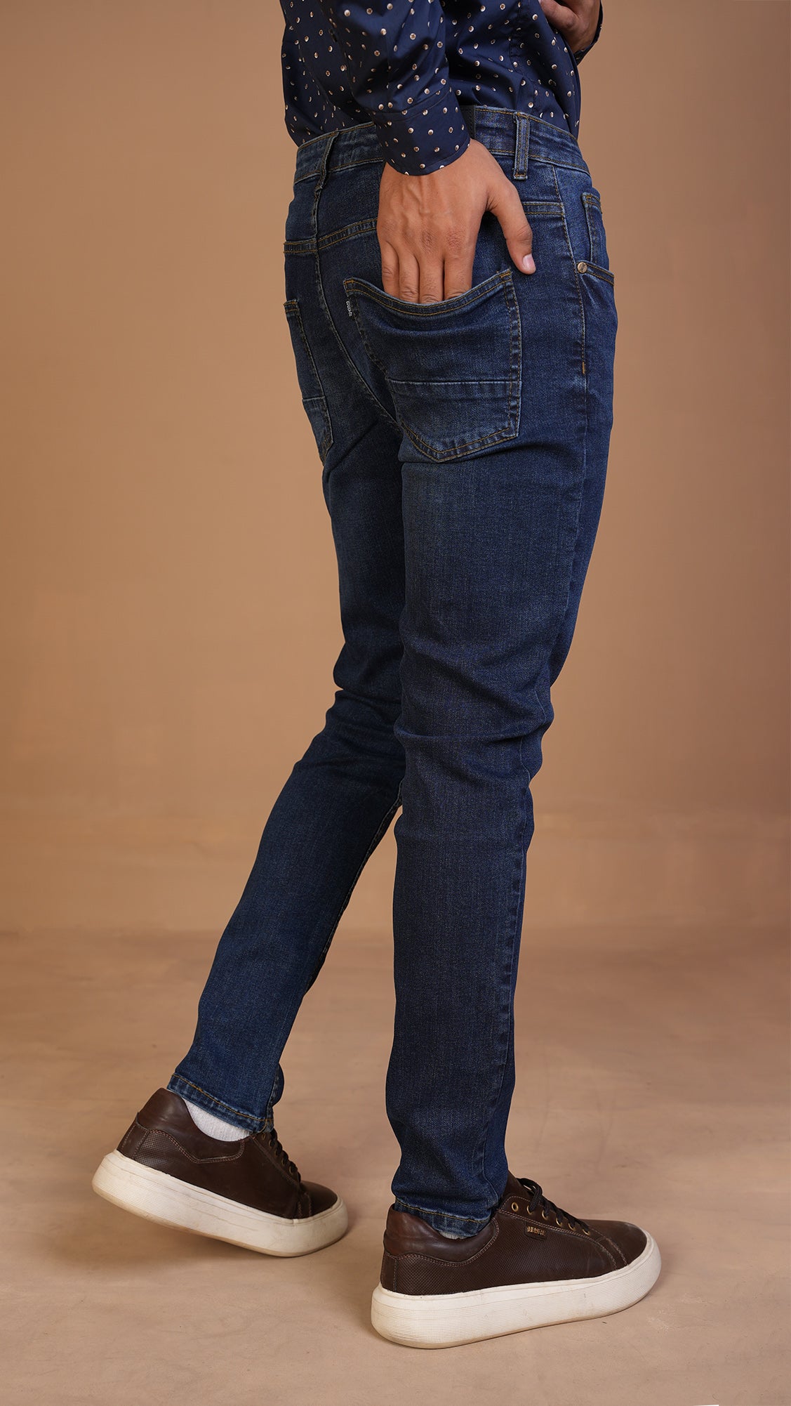 Men's Navy Blue Slim Fit Jeans