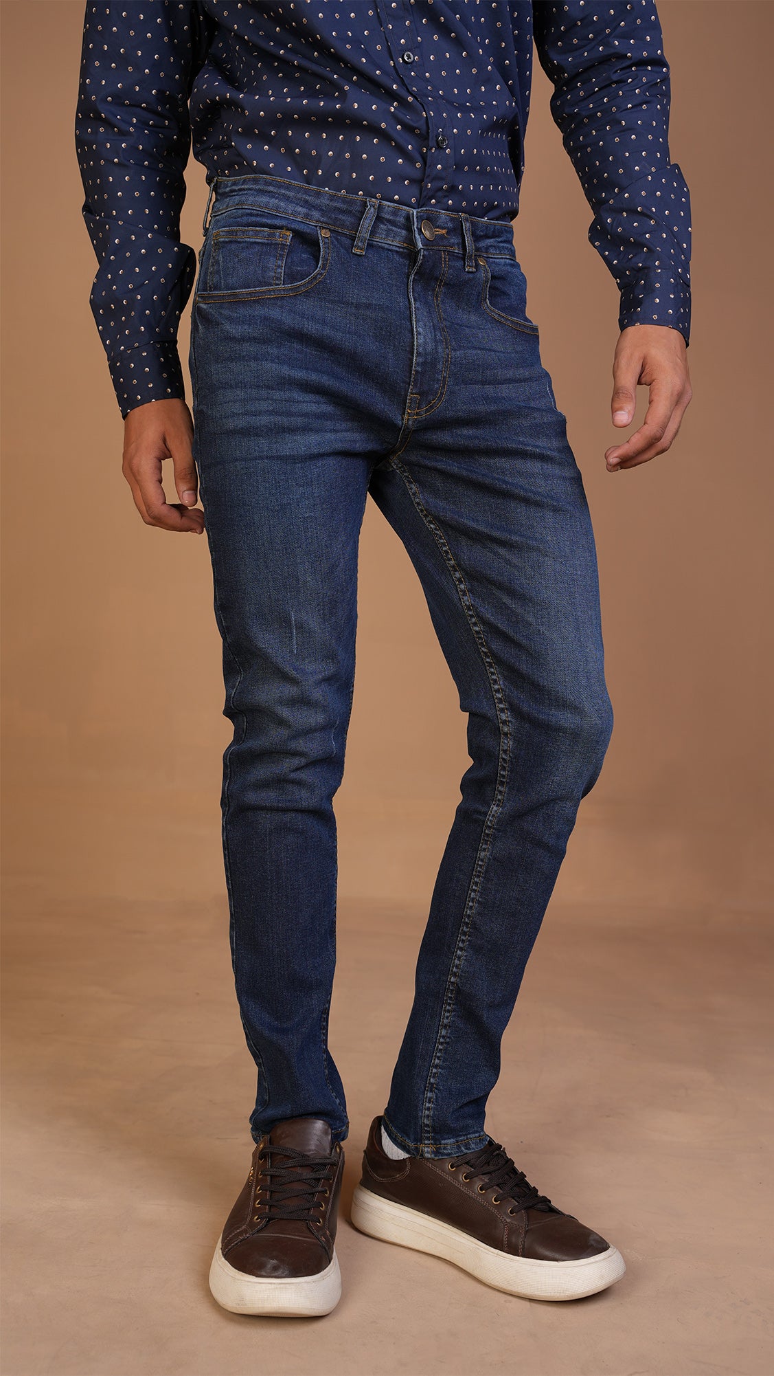 Men's Navy Blue Slim Fit Jeans