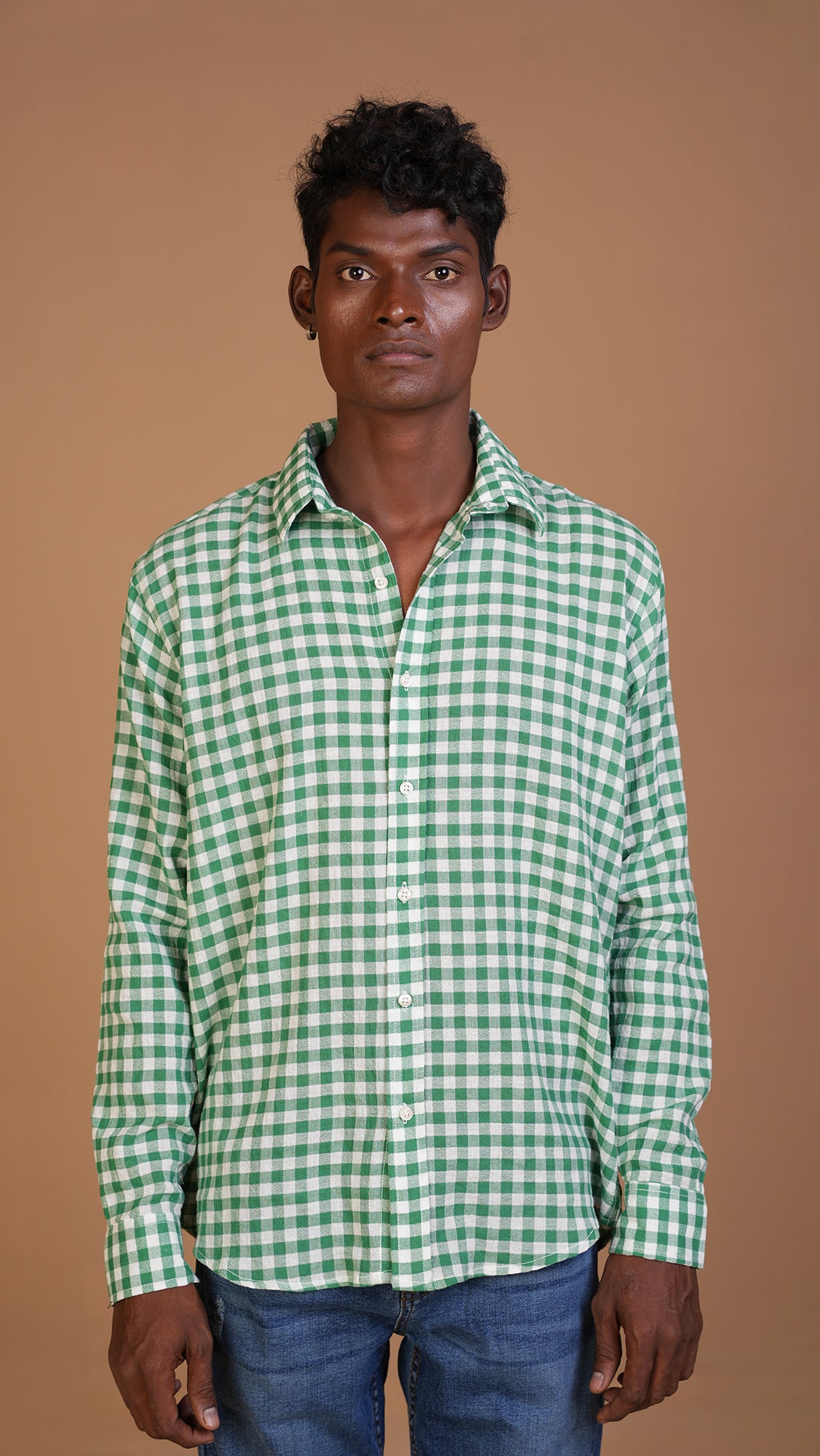 COLD GREEN CHECKERED SHIRT