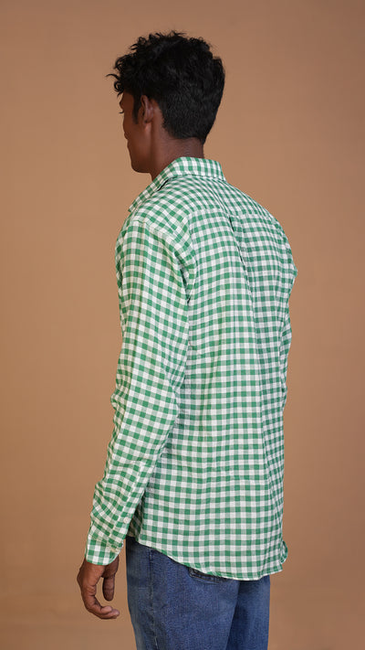 COLD GREEN CHECKERED SHIRT