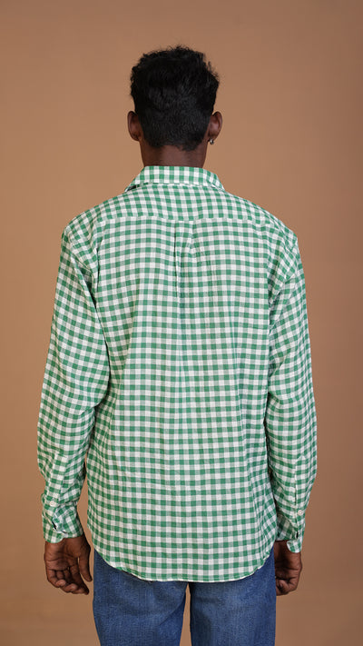 COLD GREEN CHECKERED SHIRT