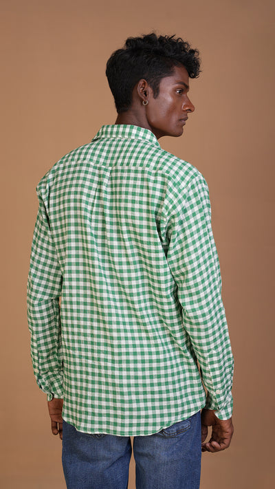 COLD GREEN CHECKERED SHIRT