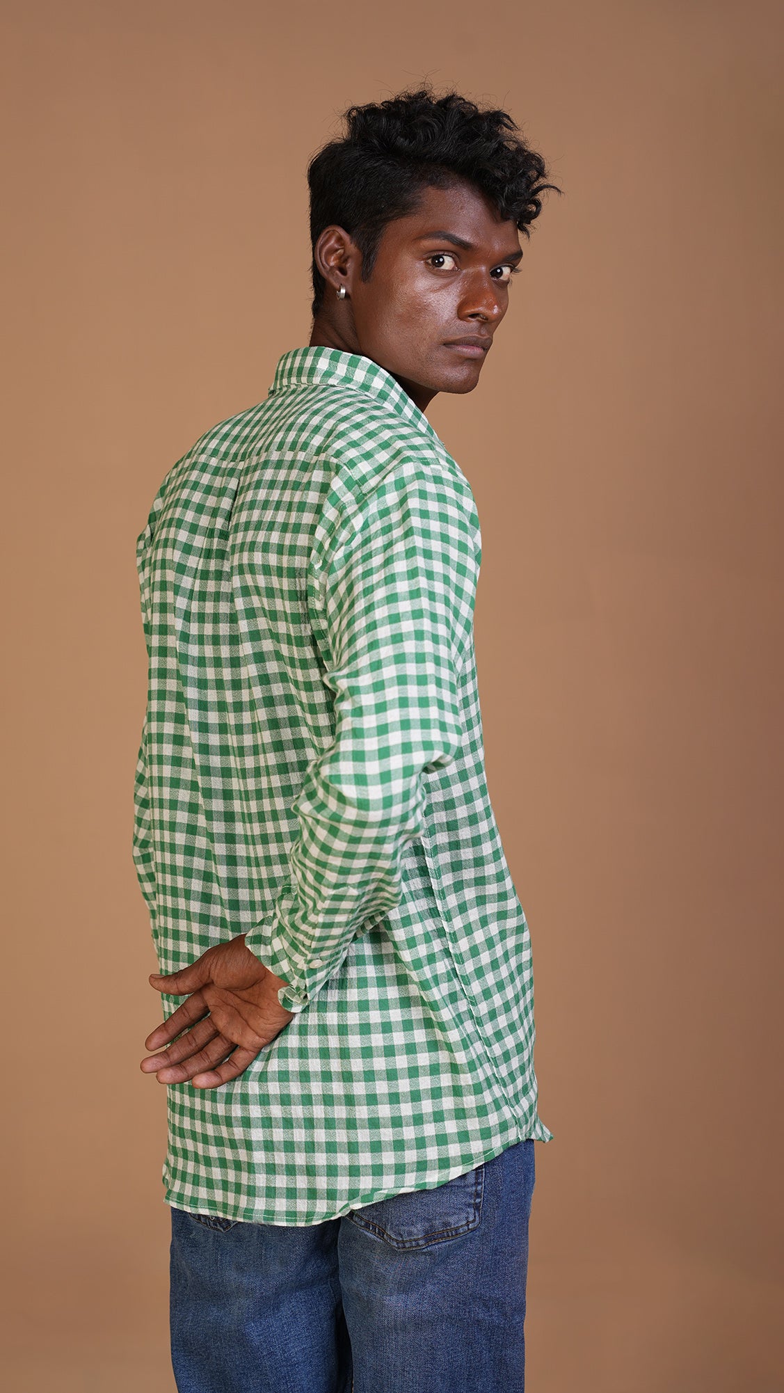 COLD GREEN CHECKERED SHIRT