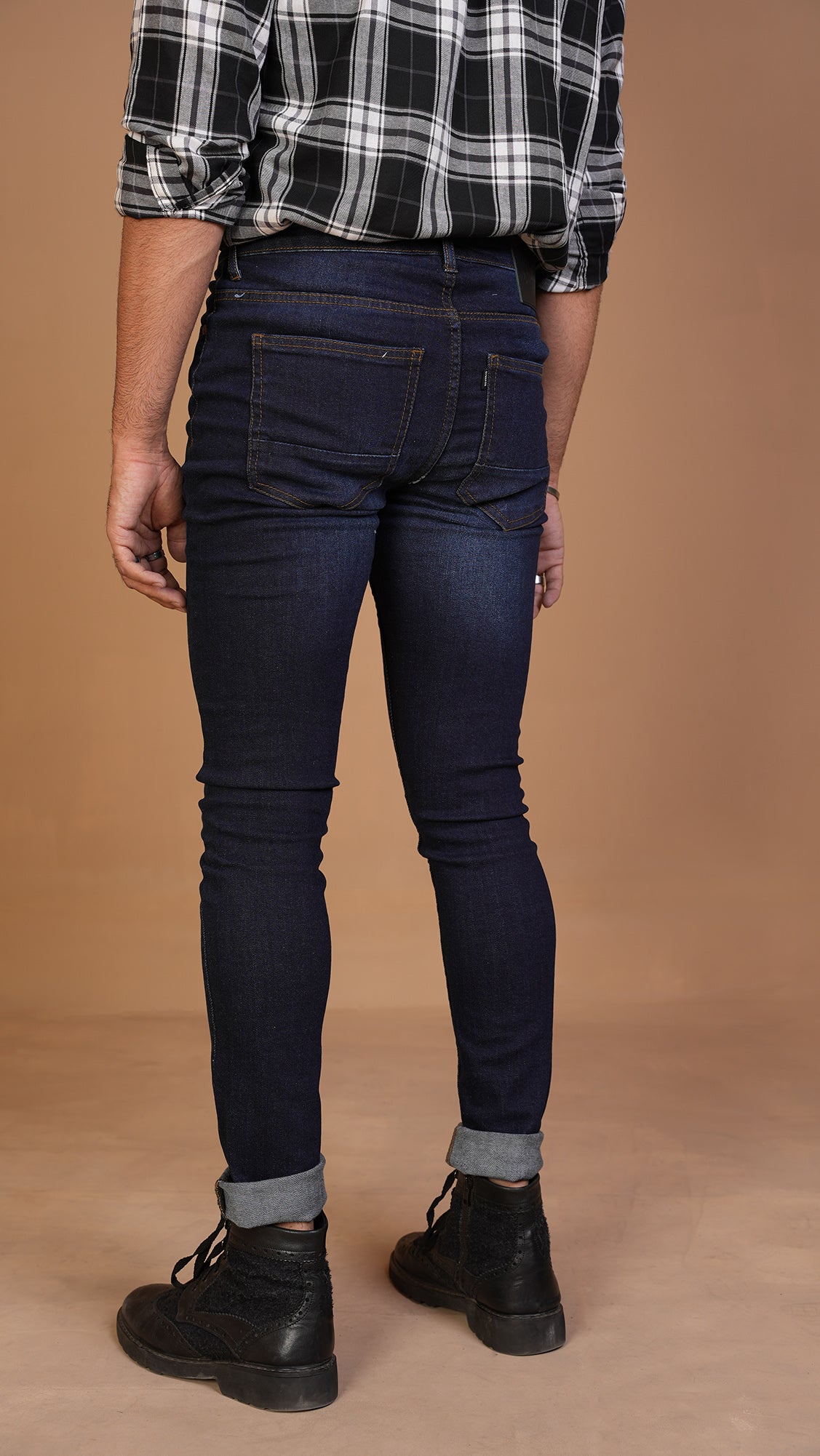 BLUE WASH SKINNY FIT JEANS