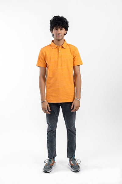 REGULAR FIT TEXTURED POLO