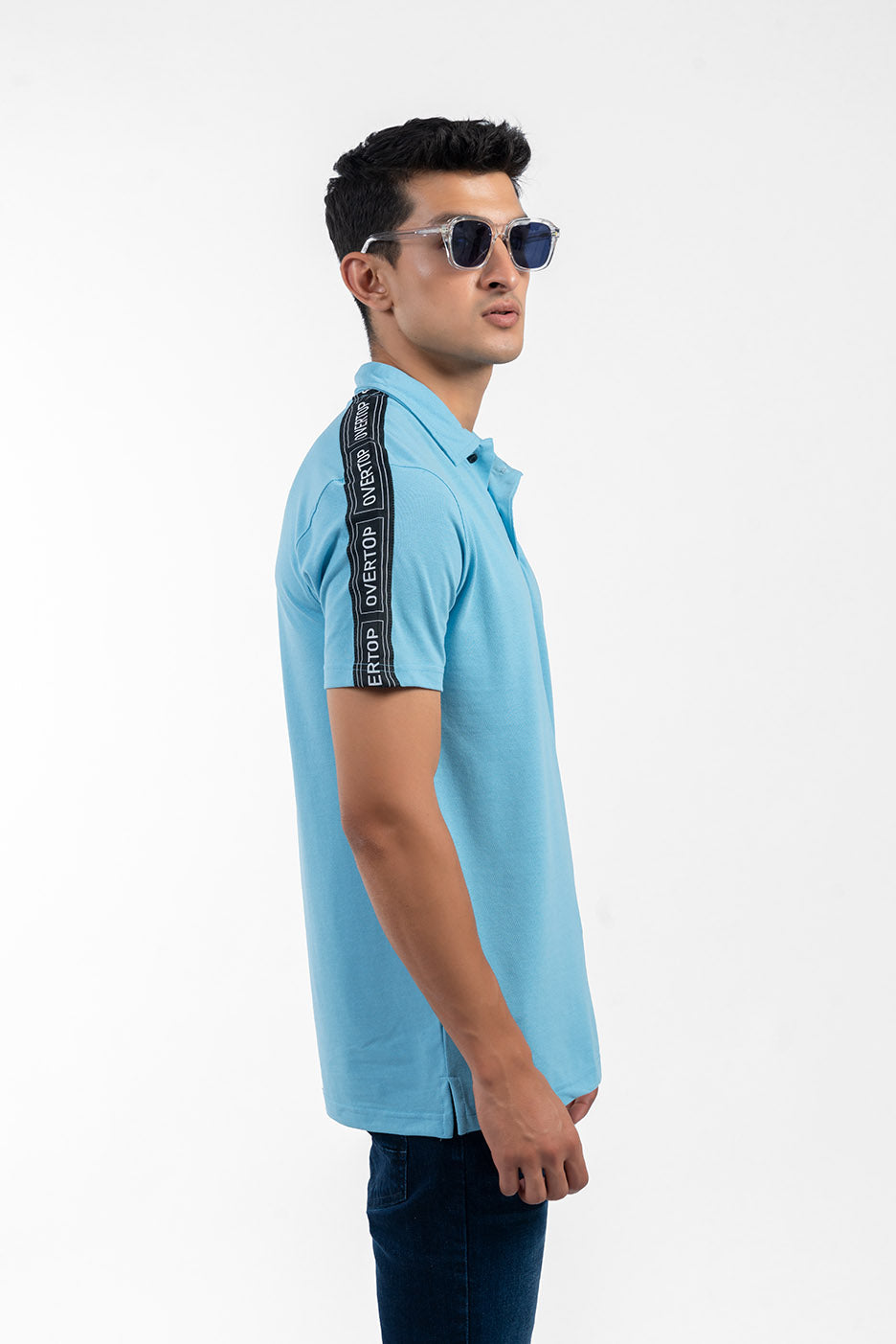 REGULAR FIT POLO WITH SHOULDER TAPE DETAIL