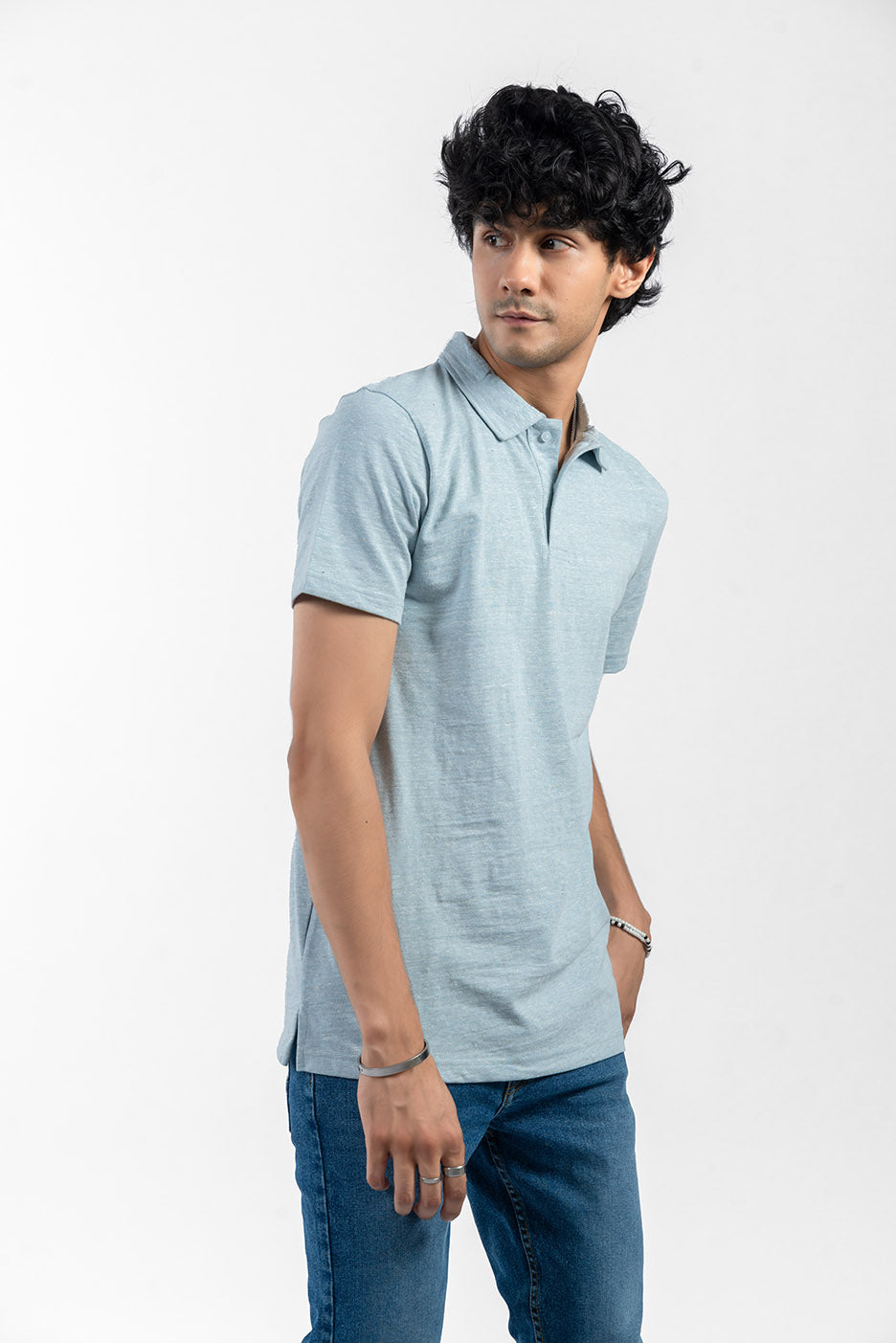 REGULAR FIT TEXTURED POLO