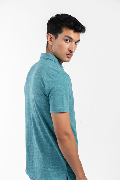 REGULAR FIT TEXTURED POLO