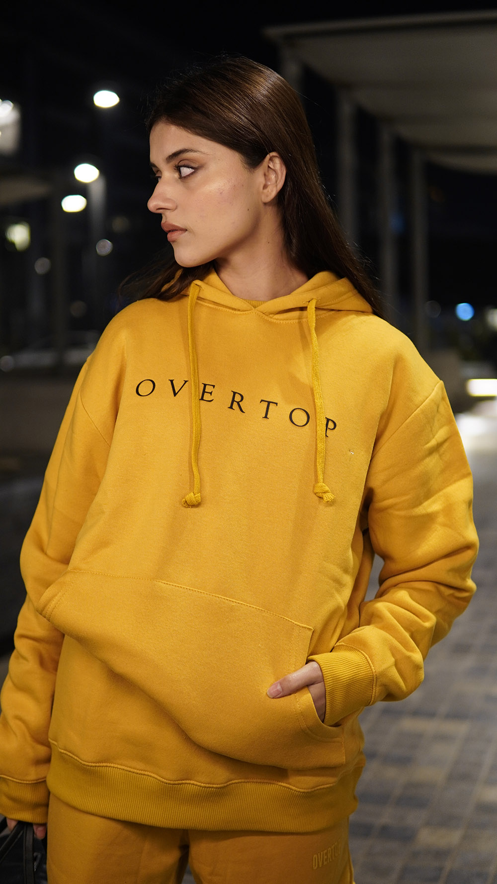 GOLD OVERTOP PRINTED HOODIE -W