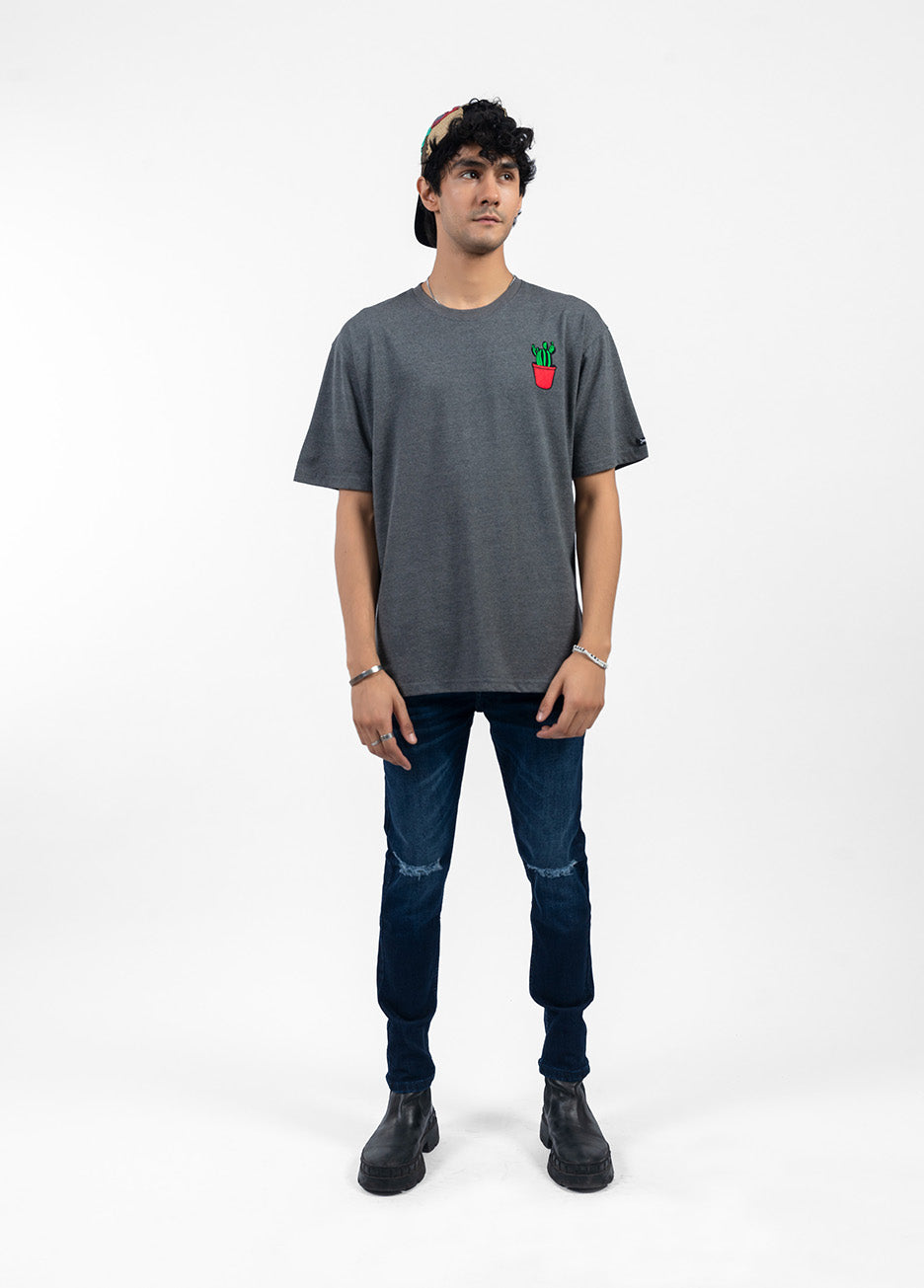 CACTUS RELAX FIT EMBROIDED TEE