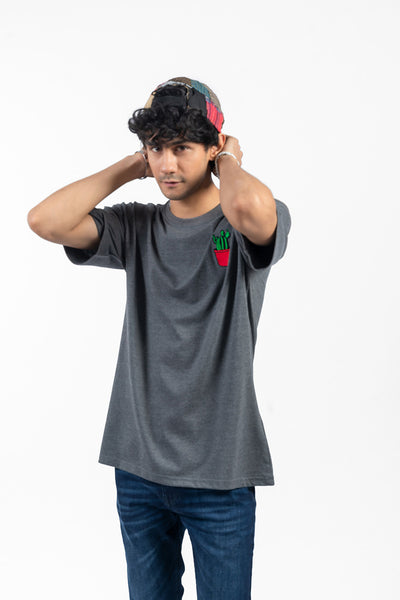 CACTUS RELAX FIT EMBROIDED TEE