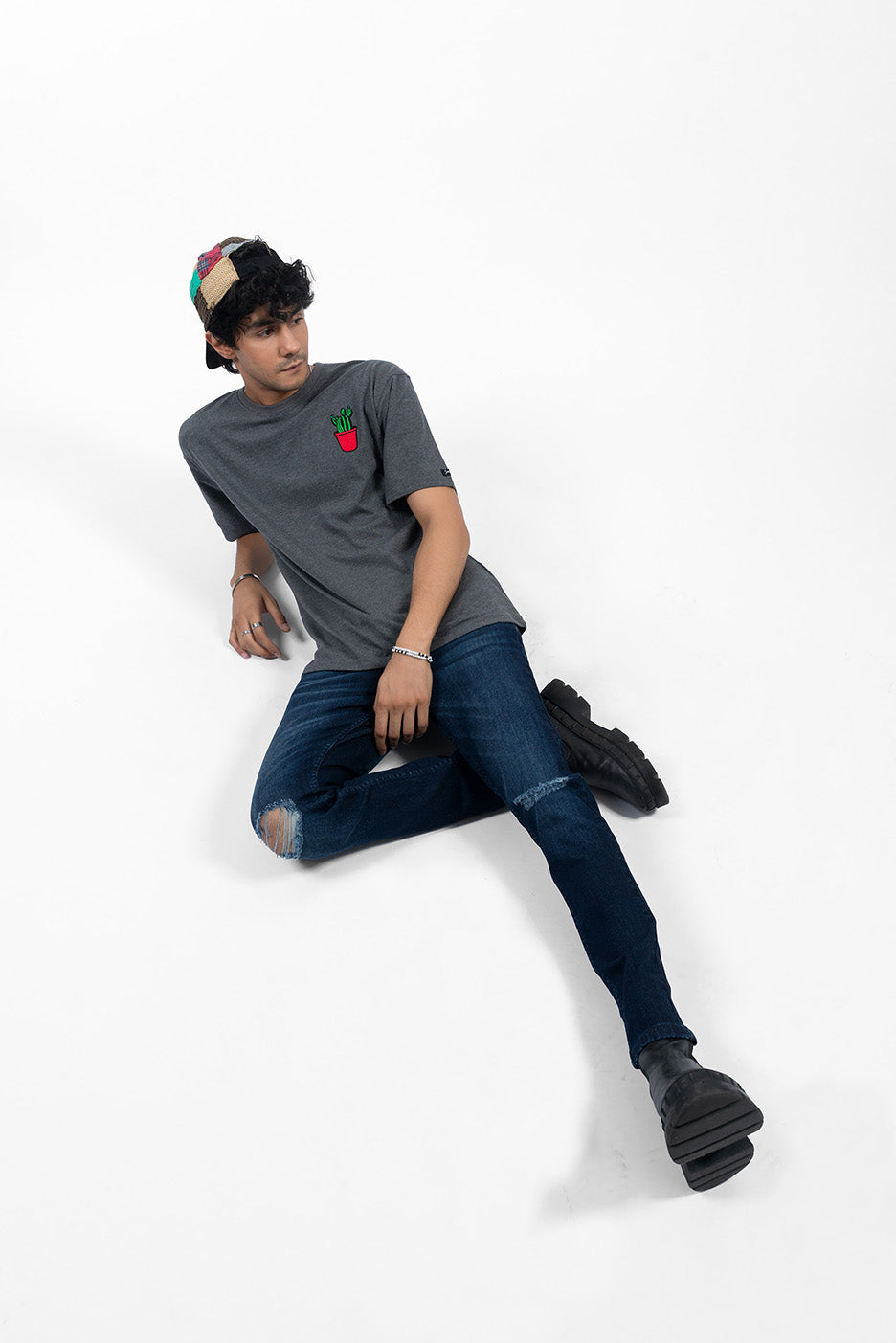 CACTUS RELAX FIT EMBROIDED TEE