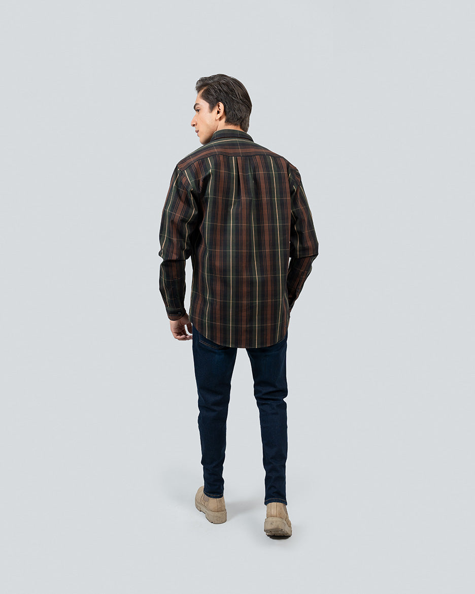 REGULAR FIT CHECKERED SHIRT