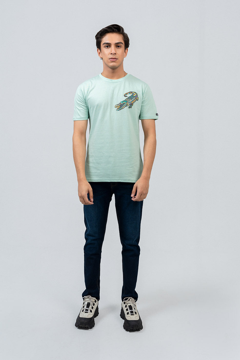 REGULAR FIT CROCODILE GRAPHIC TEE