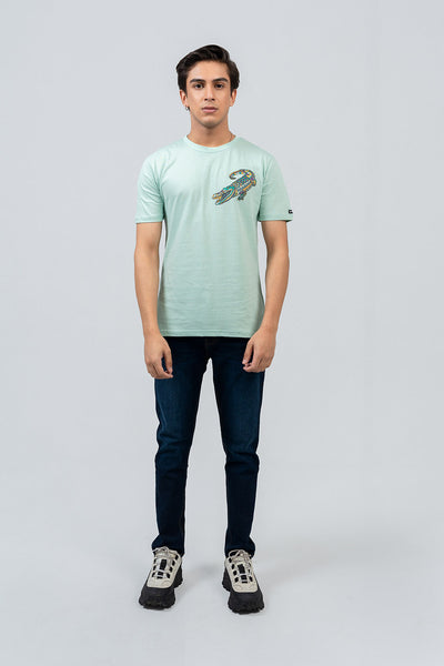 REGULAR FIT CROCODILE GRAPHIC TEE