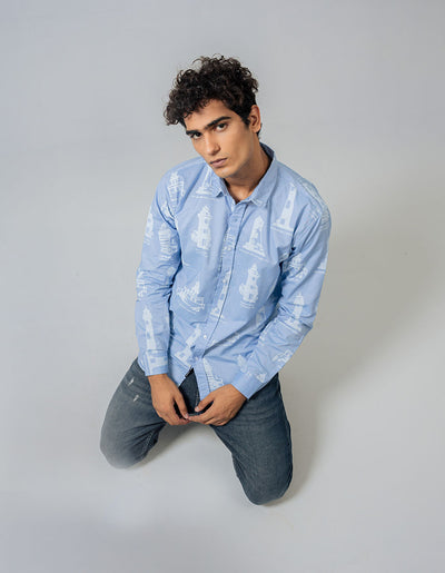 REGULAR FIT PRINTED SHIRT