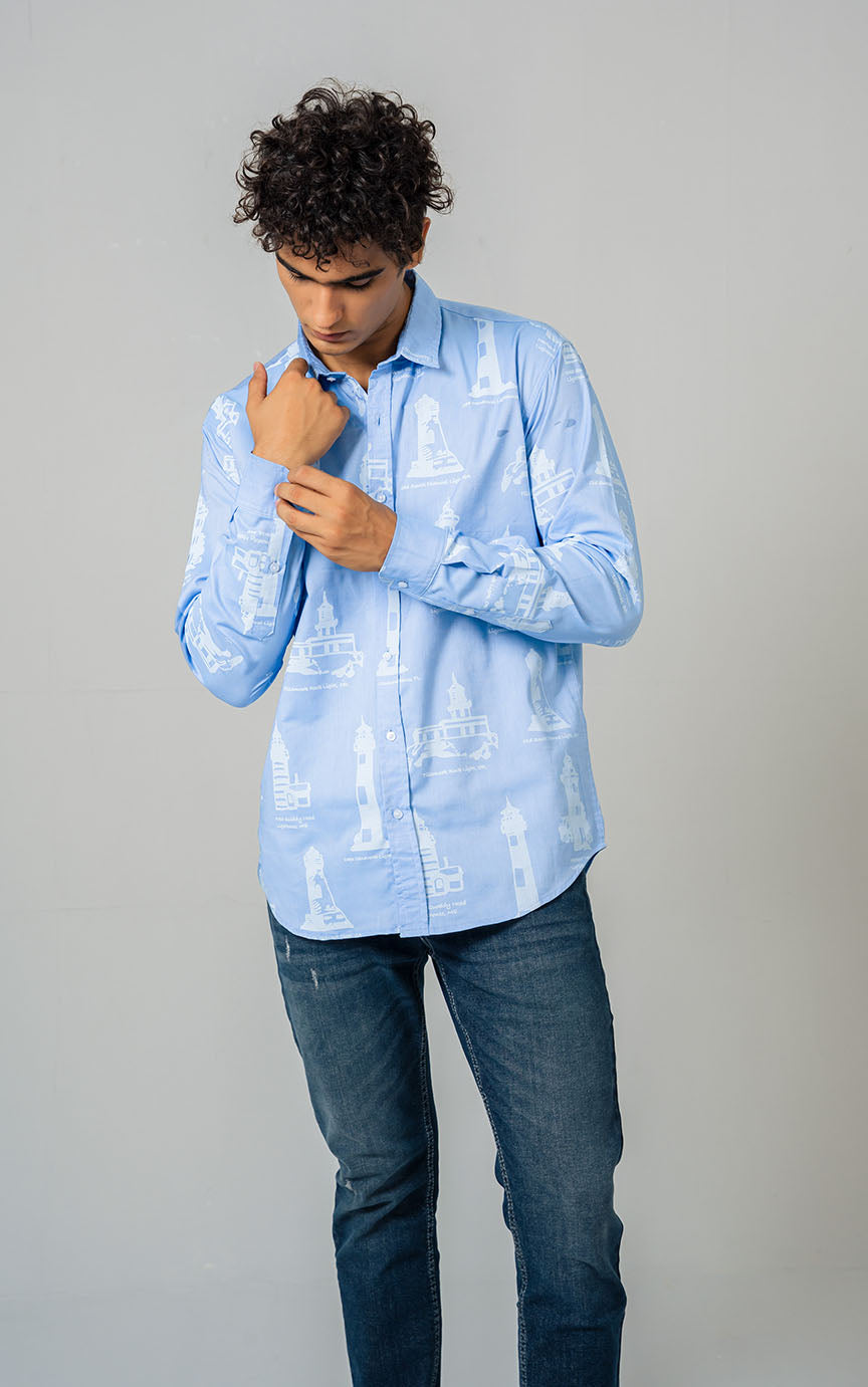 REGULAR FIT PRINTED SHIRT